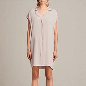 All saints via dress in nude pink